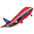 Loonballoon RED Air Plane Airplane Jet Adventure Bon Voyage 40in. Party Favor Mylar Balloon Loon-BB-B01FTWNBEU